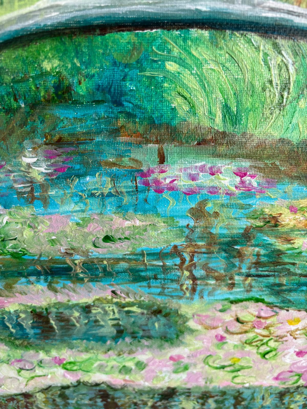 Jardín de nenúfares con puente - Imagen 4