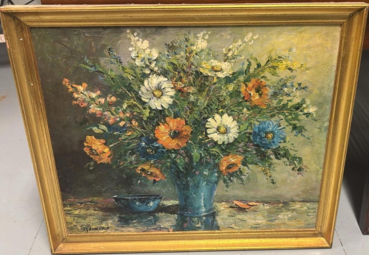 Bodegón con flores - J. Grunvald