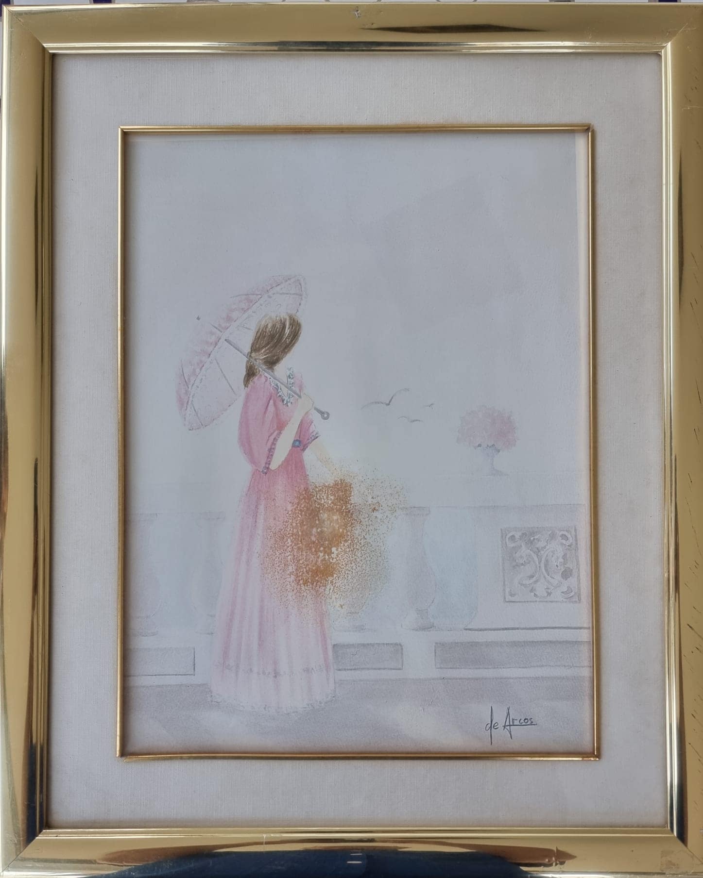 Contemplación bajo el paraguas - de Arcos