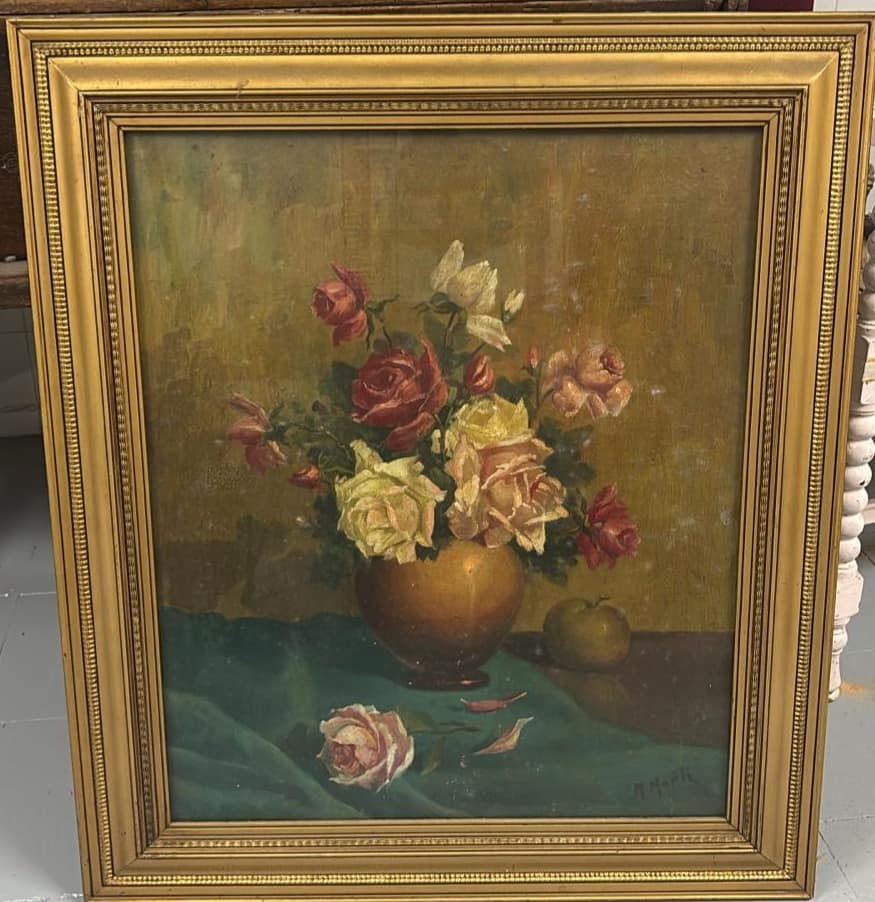 Bodegón con rosas - M. Martí